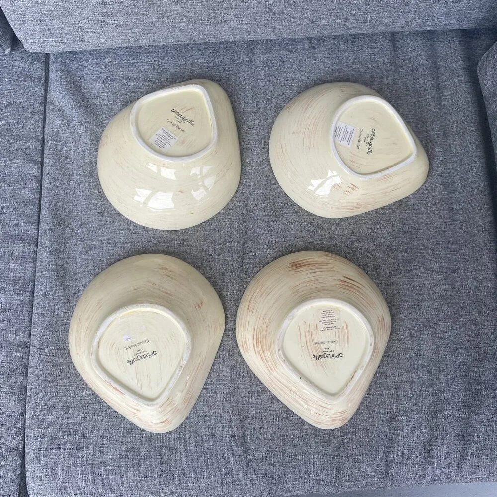 Pfaltzgraff Central Market Individual Salad Bowls Set of 4 Vegetables